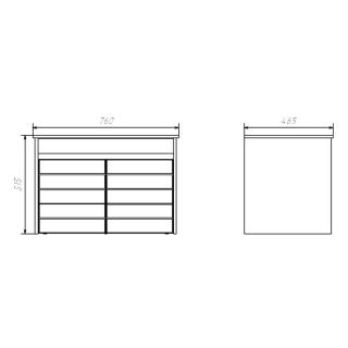 Тумба с раковиной Comforty Кемер 00-00017883 75 см Антрацит